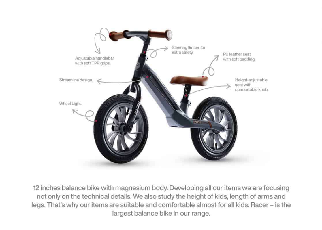 qplay racer balance bike