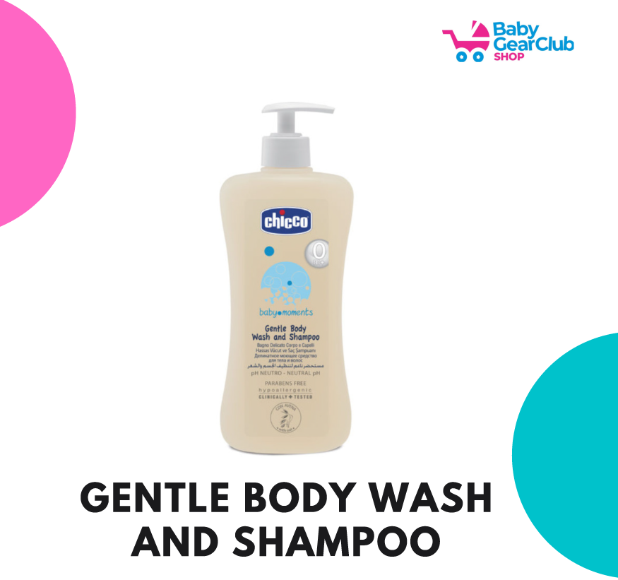 Chicco Baby Moments Gentle Body Wash and Shampoo (500ml)